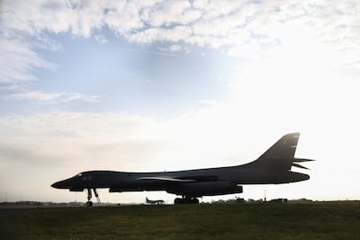 A B‑1B Lancer bomber at the RAF Fairford. Reuters