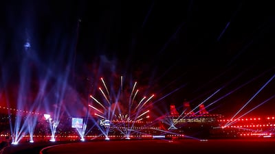 Fireworks at the HPCA Stadium in Dharamsala ahead of an IPL match. Reuters