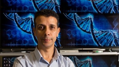 Dr Youssef Idaghdour, assistant professor of biology, in pictured his laboratory at New York University Abu Dhabi on Saadiyat Island. Christopher Pike / The National