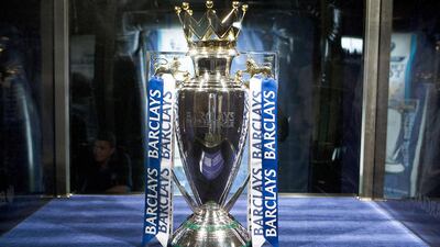 The Barclays Premier League Trophy during a tour in Abu Dhabi. Andrew Henderson / The National