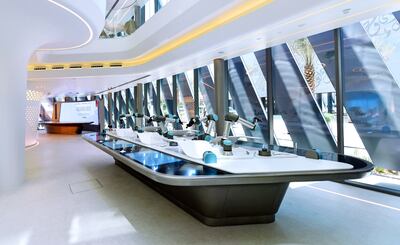 Robotic arms at work at the Future Lab, at the Emirates pavilion. Photo: Emirates