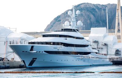 Superyacht 'Amore Vero', which French authorities have said is linked to Rosneft's chief executive, is seen at La Ciotat Port near Marseille, France. Reuters