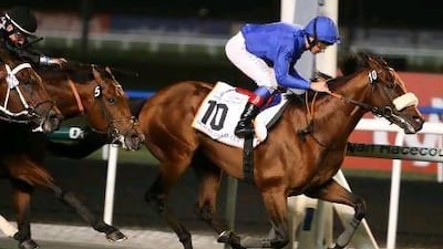 Opinion Poll gave Frankie Dettori a second win on Dubai World Cup night.