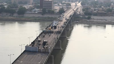 Jumhuriya bridge, which leads to the Green Zone, has become a flashpoint for violence against the protesters. Pesha Magid