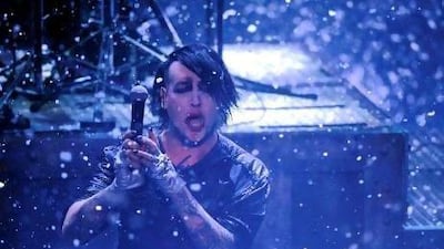 The singer Brian Hugh Warner alias Marilyn Manson performs at the German music award Echo ceremony in Berlin in March.