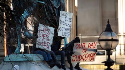 Actors and extras pictured outside St George's Hall. Getty Images