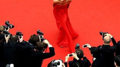The French model and designer Ines de la Fressange on the red carpet for the screening of Young and Beautiful. Olivier Anrigo / AFP