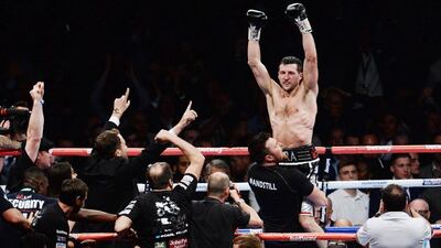 British boxer Carl Froch knocked out George Groves on Saturday and hopes his next bout will be at the ‘fight capital of the world’. Andy Rain / EPA