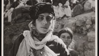 A Yazidi woman at Lalish in the Kurdistan region of Iraq, October 1946