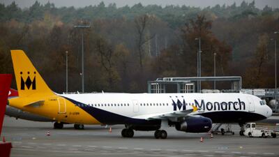 The UK's Monarch Airlines has ceased to operate, leaving 100,000 passengers stranded overseas. Oliver Berg / EPA