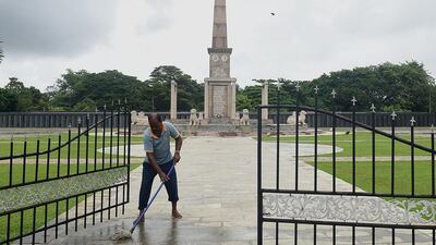 Outside the memorial for the Sri Lankan soldiers killed while battling Tamil Tiger rebels, near the parliament in the capital Colombo on September 16, 2015. A long-awaited UN report has detailed horrific abuses committed in Sri Lanka’s civil war and said the country needs international help to probe the war crimes that left tens of thousands dead. Ishara S. Kodikara/ AFP Photo