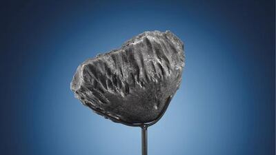 Above a Chelyabinsk meteorite, part of the the large Chelyabinsk meteor that that entered Earth's atmosphere over Russia on February 15, 2013. Courtesy Christie's