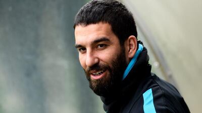 Arda Turan of FC Barcelona looks on during a training session ahead of their Uefa Champions Leage round of 16 second leg match against Arsenal FC at Ciutat Esportiva on March 15, 2016 in Barcelona, Spain. (Photo by David Ramos/Getty Images)