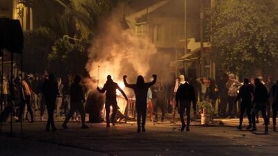 Tunisian protesters take to the streets in Siliana, about 130 kilometres south of Tunis, on January 11, 2018 as anger over austerity measures fuelled unrest. Faouzi Dridi / AFP