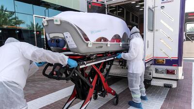 Twelve Dubai paramedics have tested positive for Covid-19 since the outbreak began. Antonie Robertson/The National