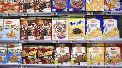 High consumption of ultra-processed foods such as breakfast cereals are raising health risks, experts say. Photo: AFP
