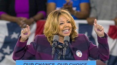 Successful Democratic candidate Lucy McBath at an election rally. Alyssa Pointer / Atlanta Journal-Constitution via AP