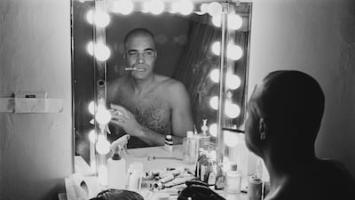 In the dressing room before appearing in The Great White Hope on Broadway, in December 1968. Getty Images