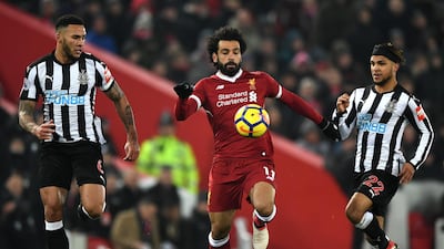 Right midfield: Mohamed Salah (Liverpool) – Another week, another goal for the prolific Egyptian. His 32nd of the season set up Liverpool’s win over Newcastle. Gareth Copley / Getty Images