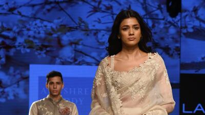 Anushree Reddy creates a wedding-ready range for both men and women. AFP