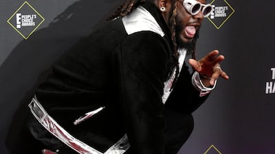 T-Pain arrives at the 2019 People's Choice Awards in Santa Monica, California, on Sunday, November 10, 2019. Reuters