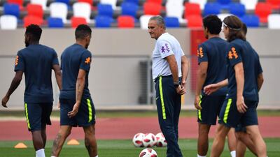 Brazil's coach Tite spent two spells in UAE football with Al Ain and Al Wahda. Nelson Almeida / AFP