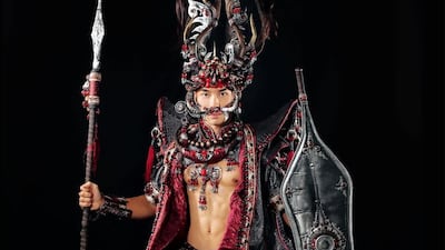 Mister International Indonesia Jason Julius won the Best Costume with this look.