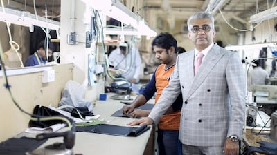 Bharat Parmar, director at Parmar Tailors workshop. Reem Mohammed / The National