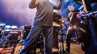 Drummers Micky Hart, left, and Bill Kreutzmann. Photo Courtesy: Jay Blakesberg