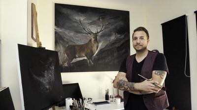 “I think there is a place for aesthetic paintings,” he says reflecting on his work. “I am painting for the beauty of it and the more I paint, the more I’m sure of that.” Jaime Puebla / The National Newspaper