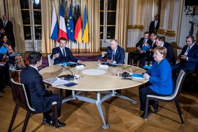 The four leaders in Paris. Reuters