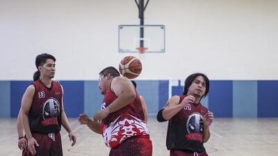 Hooks and Hoops League: UAE Dragons vs Team Tropa, the final score was 67-64 after overtime. Mona Al Marzooqi / The National
