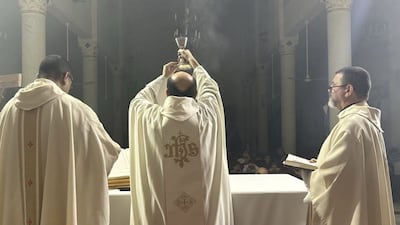 Prayers for lasting peace in Gaza and safety for families and children are held at the church. Photo: Holy Family Church Gaza