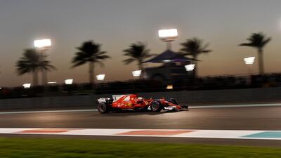 Sebastian Vettel in action during qualifying for the Abu Dhabi Grand Prix. Andrej Isakovic / AFP
