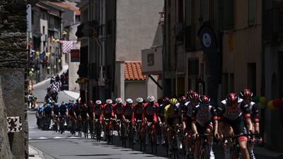 The peloton on Stage 15.