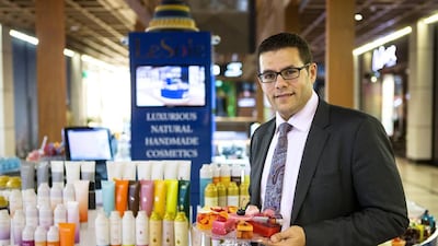 Mohamed Abd El Azeem is CEO of LeSoie and is pictured at the World Trade Centre Mall in Abu Dhabi. Christopher Pike / The National
