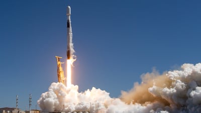 UK Space Command's first military satellite, Tyche, was launched on board a SpaceX Falcon 9 in California in 2024. Photo: SpaceX