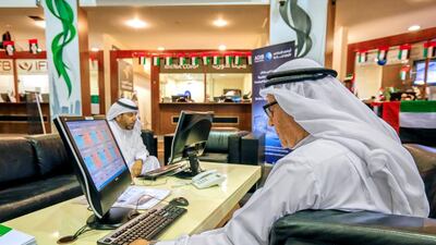 The Dubai Financial Market General Index closed down 2.6 per cent at 3,519.55, adding to the 2.54 per cent drop on Sunday. Victor Besa for the National