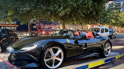 A Ferrari Monza is taken to the pound. Photo: Metropolitan Police