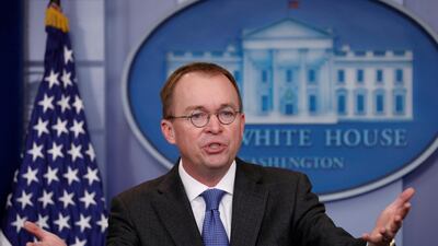 White House budget director Mick Mulvaney will move to the chief of staff role in the new year. Reuters