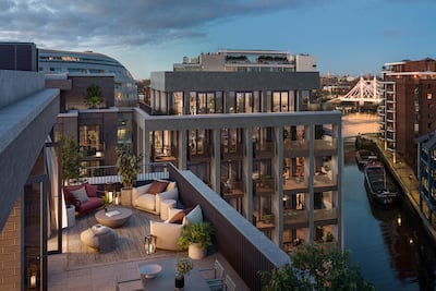 Ransome's Wharf sits between Battersea Bridge and Albert Bridge. Photo: London Square