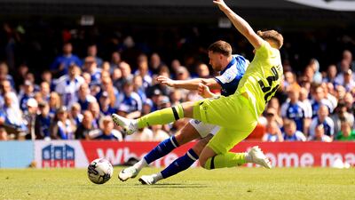 Wes Burns of Ipswich Town scores the opening goal. Getty Images