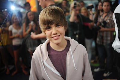 Bieber hit it big after singing on YouTube when he was 15 years old. Getty Images
