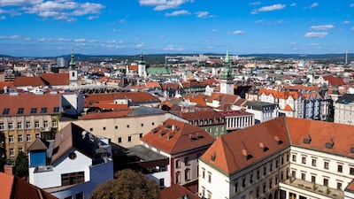 Panoramic view over Brno, Czech Republic