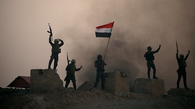 Members of the paramilitary Popular Mobilisation Forces at a military camp in Kerbala, Iraq. Reuters