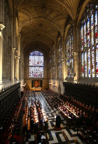 Beneath the celebrated fan-vaulted ceiling of the 500-year-old King's College Chapel built by a succession of English monarchs, a teenaged Khaled Azzam made an unexpected discovery: he found himself. Photo: Carl Court/Getty Images