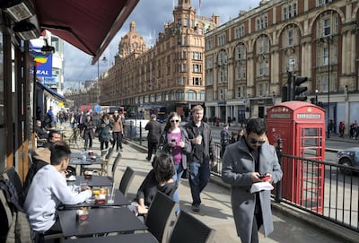 The Harrods store in Knightsbridge outside which Omani student Mohammed Al Amairi died. Stephen Lock for The National