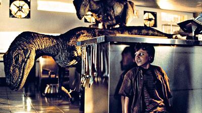 A scene from 1993's Jurassic Park.