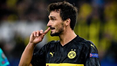 Dortmund's Mats Hummels reacts. EPA