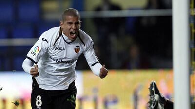 Valencia's Sofiane Feghouli shown during a La Liga match in January 2012. Alberto Saiz / AP
